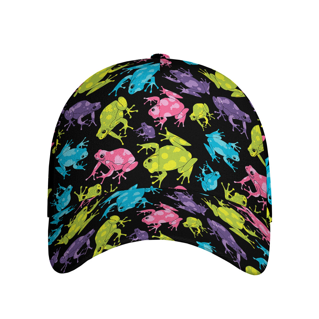 Colorful Frog Pattern Print Baseball Cap