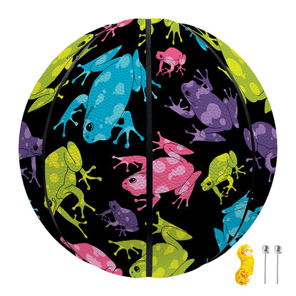 Colorful Frog Pattern Print Basketball
