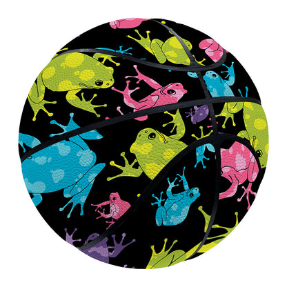 Colorful Frog Pattern Print Basketball