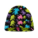 Colorful Frog Pattern Print Beanie