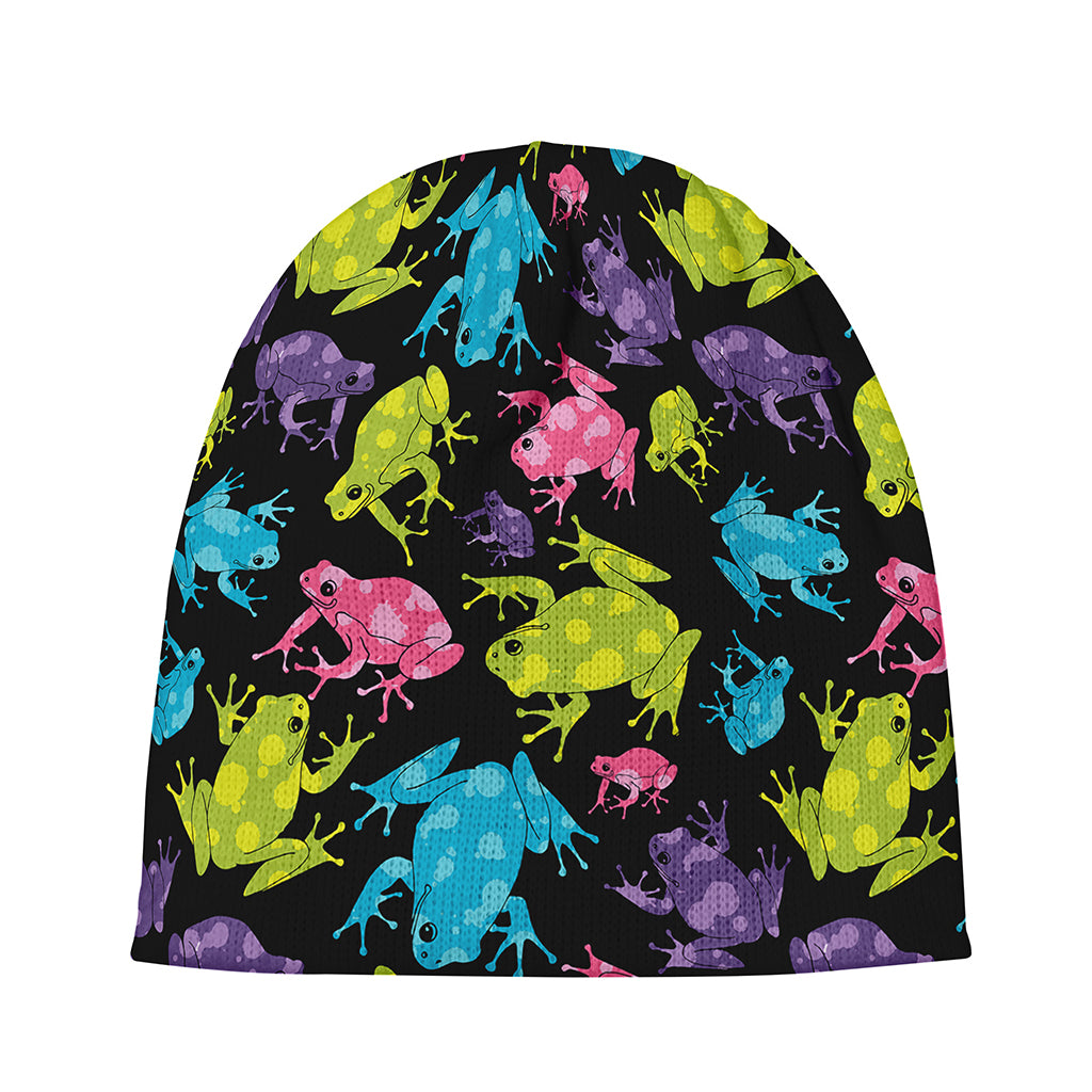 Colorful Frog Pattern Print Beanie