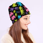 Colorful Frog Pattern Print Beanie