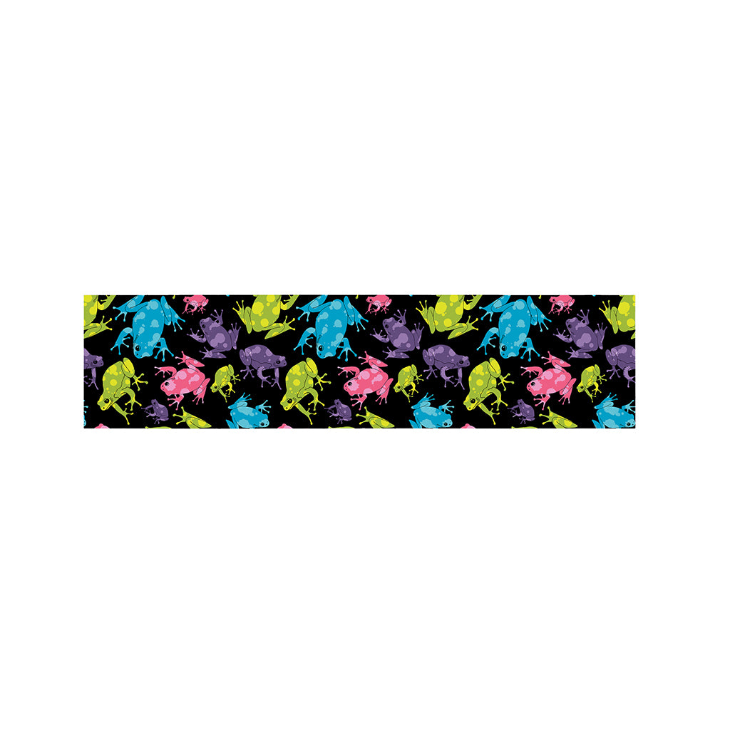 Colorful Frog Pattern Print Bed Runner