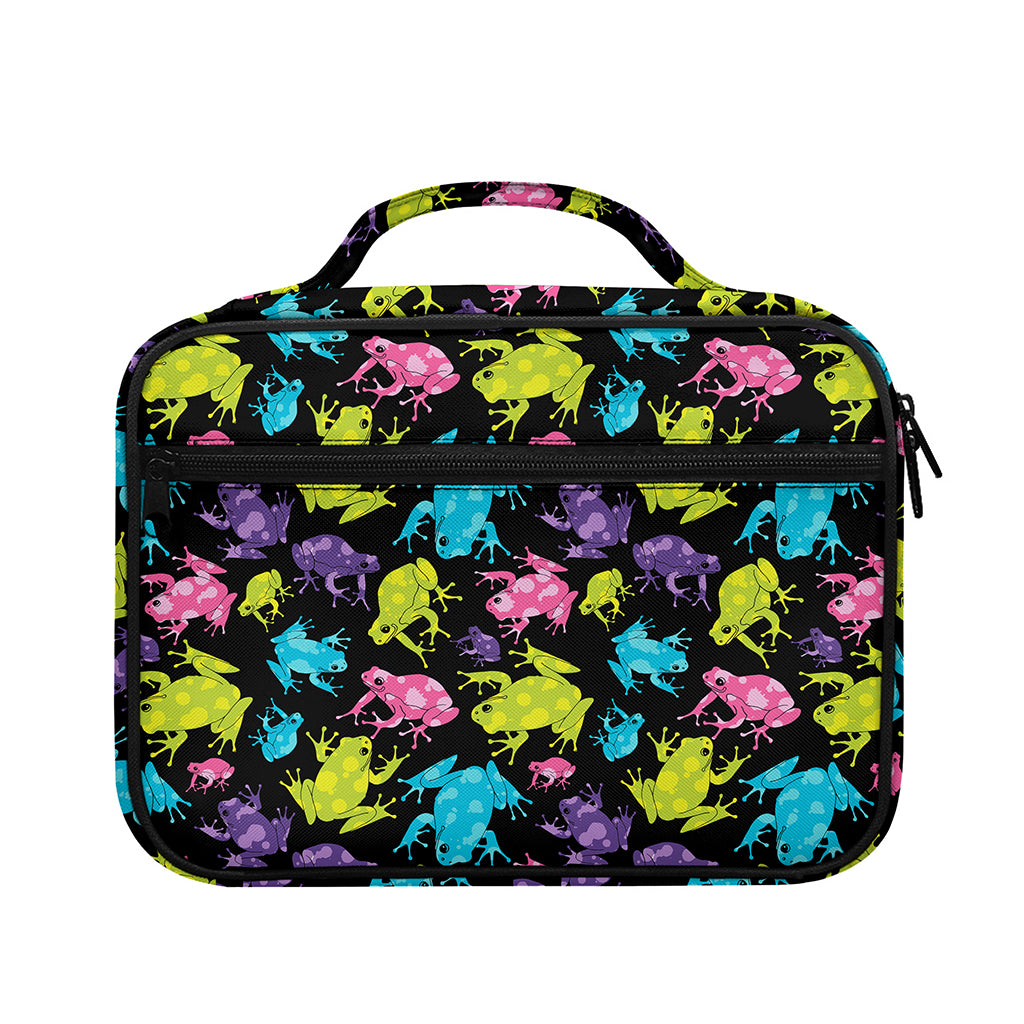 Colorful Frog Pattern Print Briefcase Bible Bag