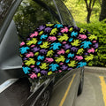 Colorful Frog Pattern Print Car Side Mirror Covers