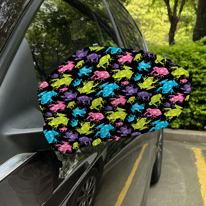 Colorful Frog Pattern Print Car Side Mirror Covers