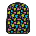 Colorful Frog Pattern Print Casual Backpack