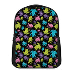 Colorful Frog Pattern Print Casual Backpack