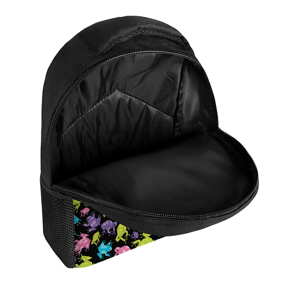 Colorful Frog Pattern Print Casual Backpack