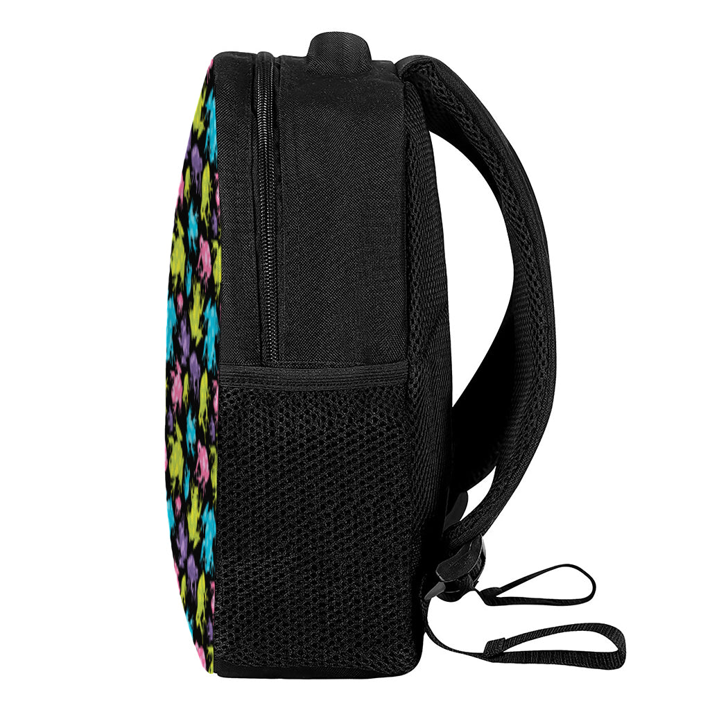 Colorful Frog Pattern Print Casual Backpack