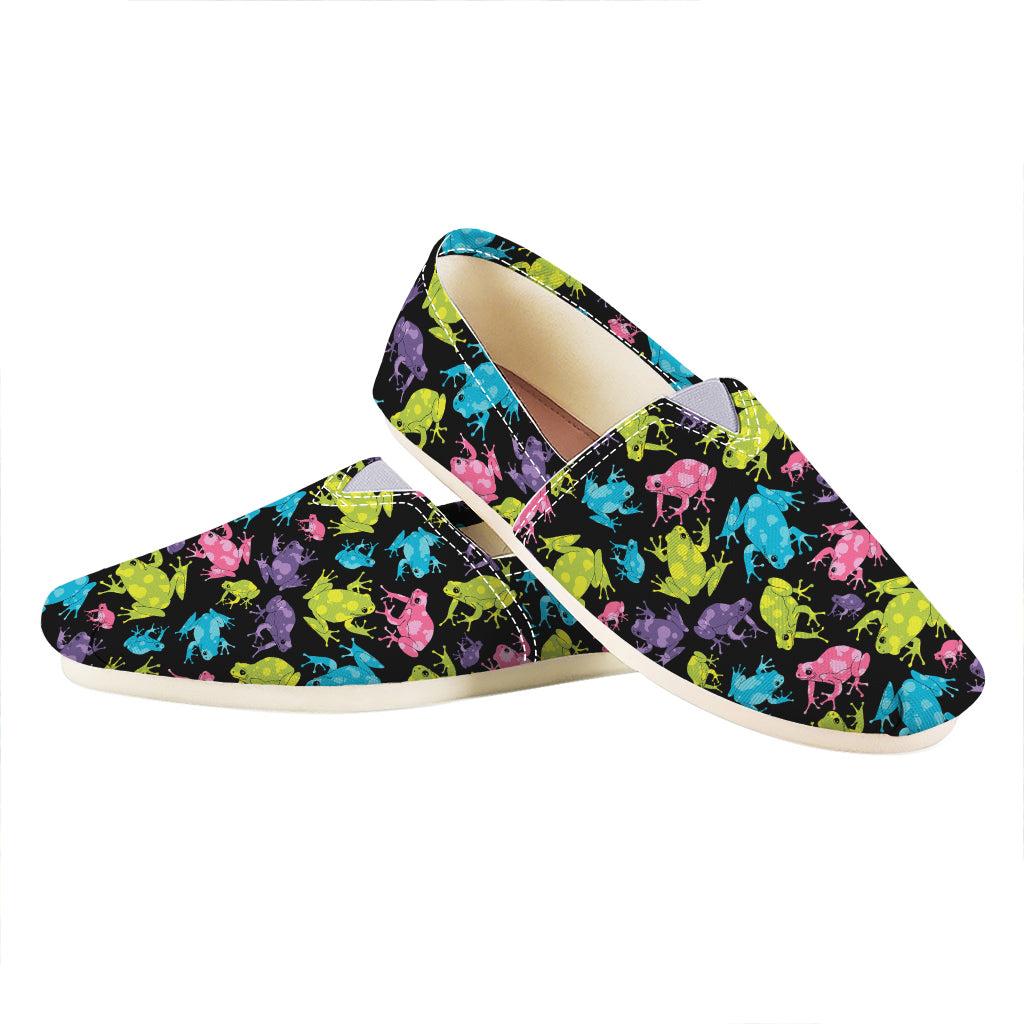 Colorful Frog Pattern Print Casual Shoes