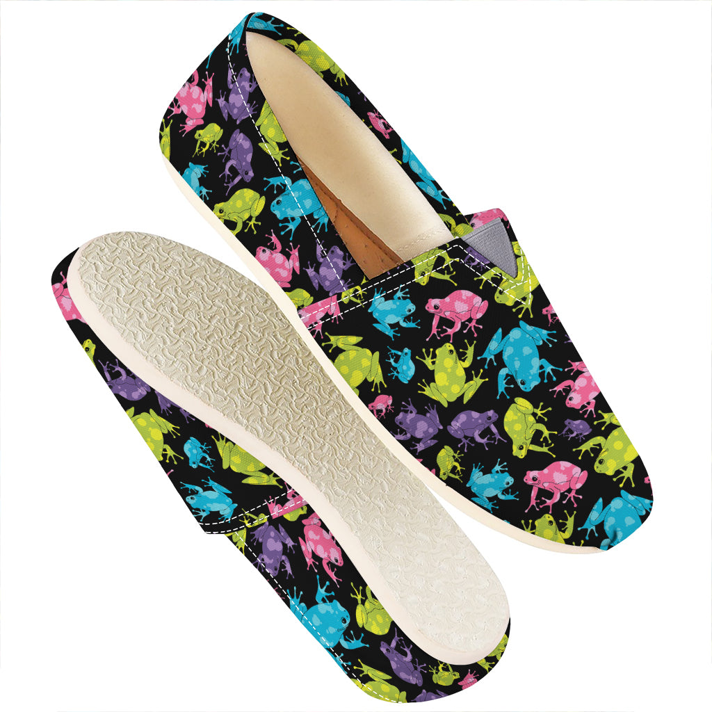 Colorful Frog Pattern Print Casual Shoes