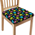 Colorful Frog Pattern Print Chair Cushion Cover