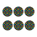 Colorful Frog Pattern Print Coaster Set