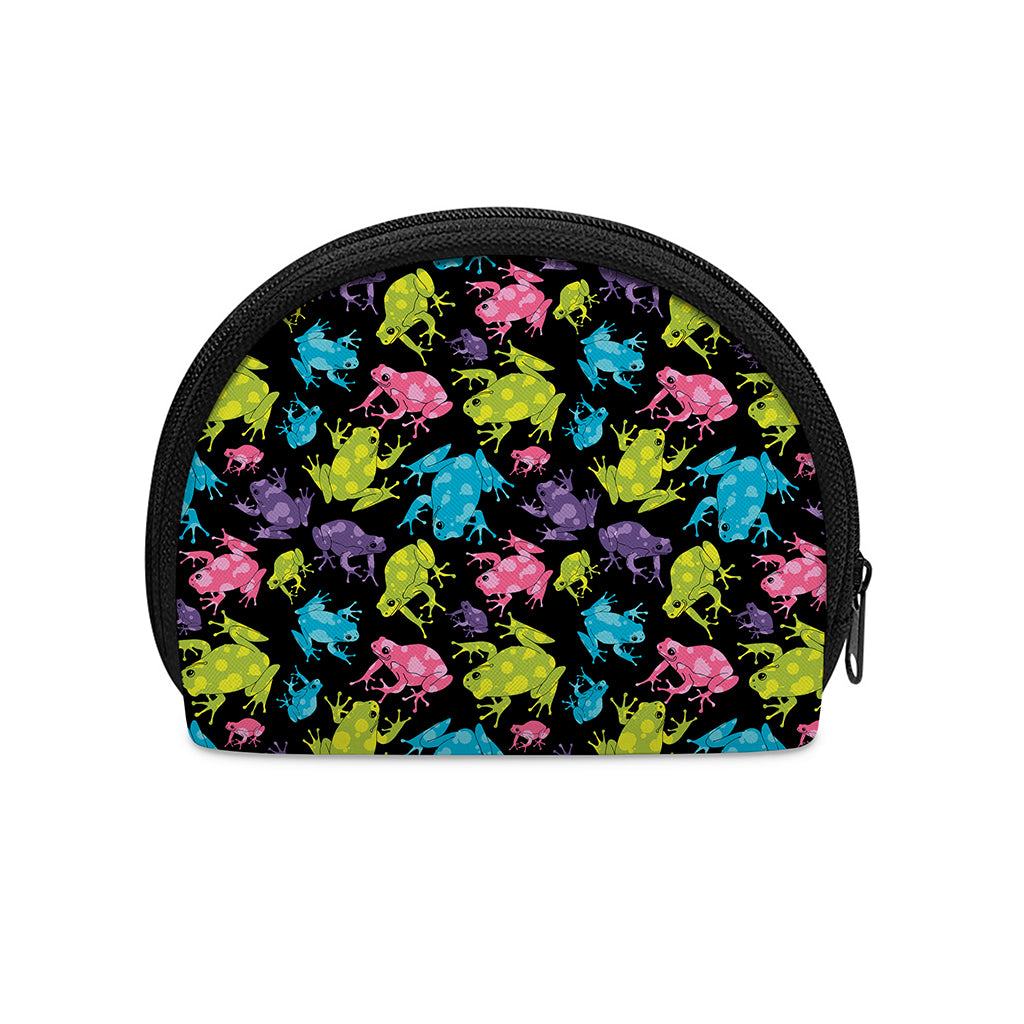 Colorful Frog Pattern Print Coin Purse