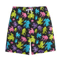 Colorful Frog Pattern Print Cotton Shorts