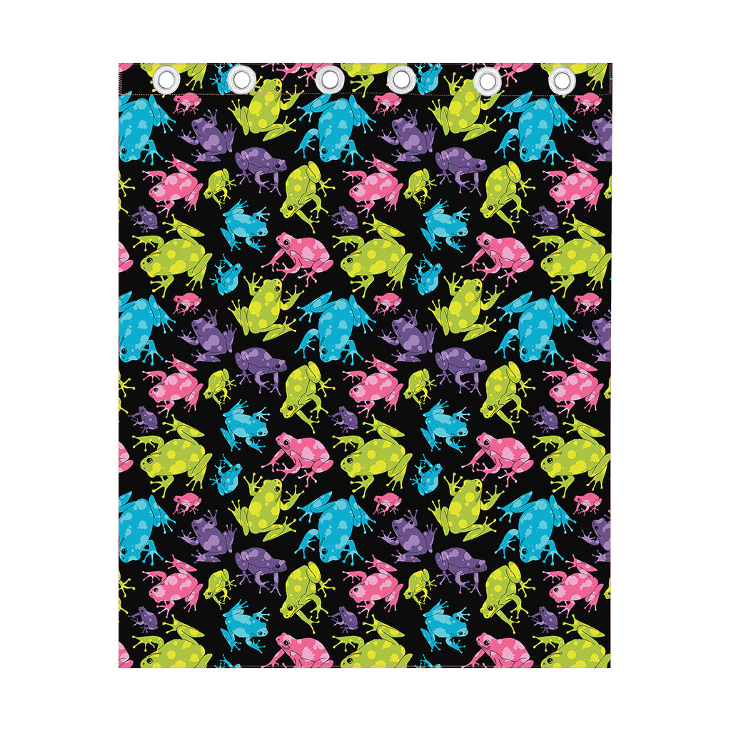 Colorful Frog Pattern Print Curtain