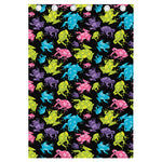Colorful Frog Pattern Print Curtain