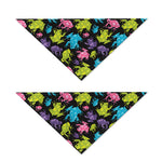 Colorful Frog Pattern Print Dog Bandana