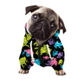 Colorful Frog Pattern Print Dog Zip Up Hoodie