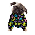 Colorful Frog Pattern Print Dog Zip Up Jacket