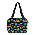 Colorful Frog Pattern Print Double Strap Bible Bag