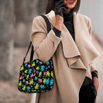 Colorful Frog Pattern Print Double Strap Bible Bag