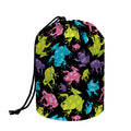 Colorful Frog Pattern Print Drawstring Makeup Bag