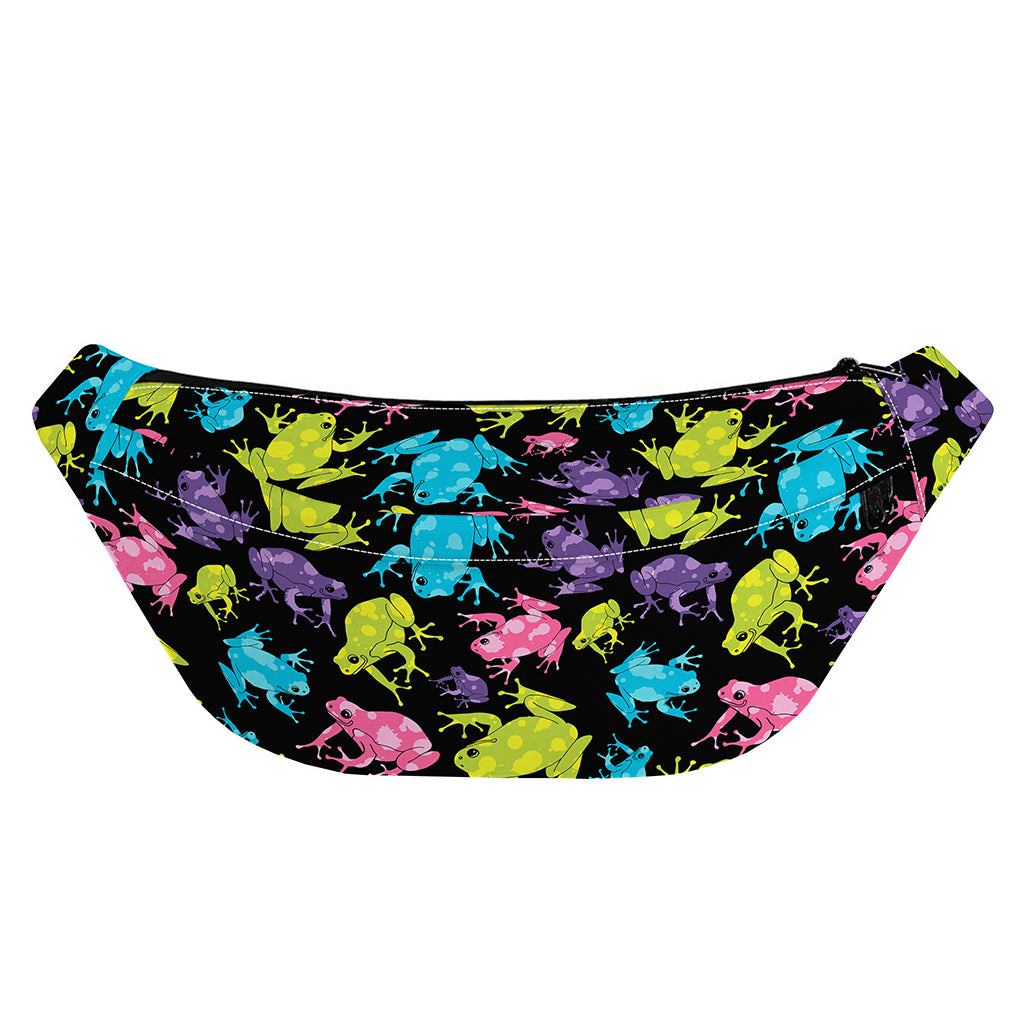 Colorful Frog Pattern Print Fanny Pack