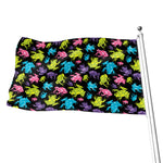 Colorful Frog Pattern Print Flag