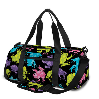 Colorful Frog Pattern Print Gym Bag