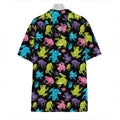 Colorful Frog Pattern Print Hawaiian Shirt