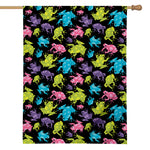 Colorful Frog Pattern Print House Flag