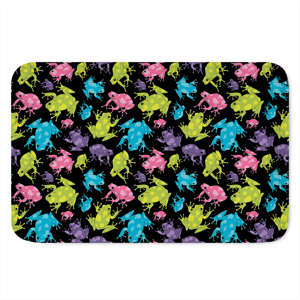 Colorful Frog Pattern Print Indoor Door Mat