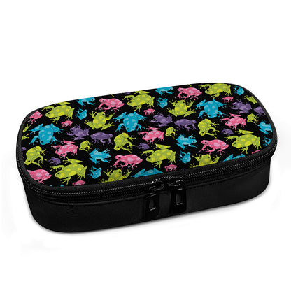 Colorful Frog Pattern Print Insulin Cooler Travel Case