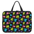 Colorful Frog Pattern Print Laptop Sleeve With Handle