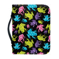 Colorful Frog Pattern Print Leather Bible Cover