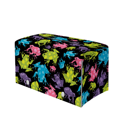 Colorful Frog Pattern Print Leather Tissue Box Cover
