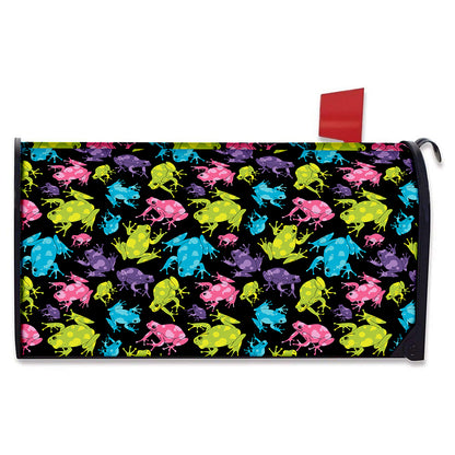 Colorful Frog Pattern Print Mailbox Cover