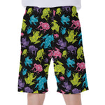 Colorful Frog Pattern Print Men's Beach Shorts