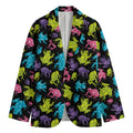 Colorful Frog Pattern Print Men's Blazer