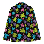 Colorful Frog Pattern Print Men's Blazer