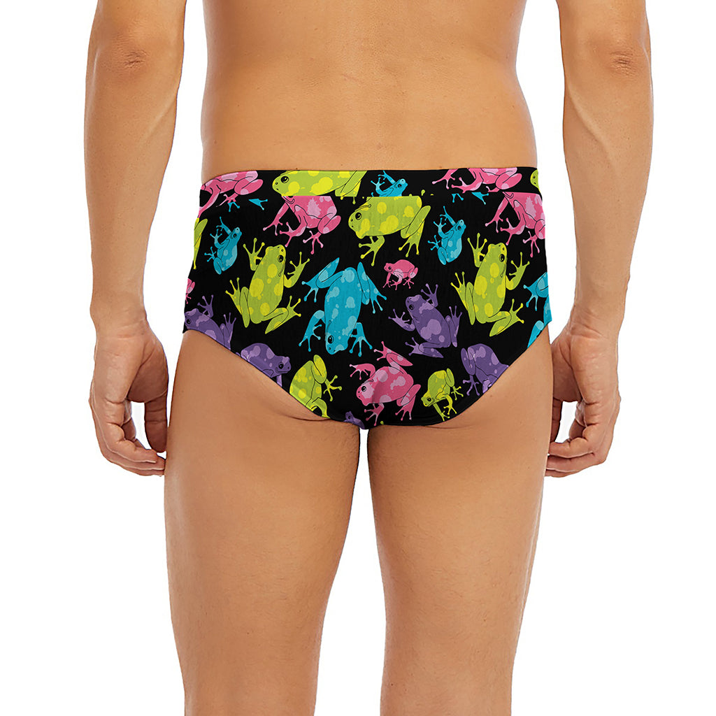 Colorful Frog Pattern Print Men's Briefs