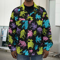 Colorful Frog Pattern Print Men's Shirt Jacket