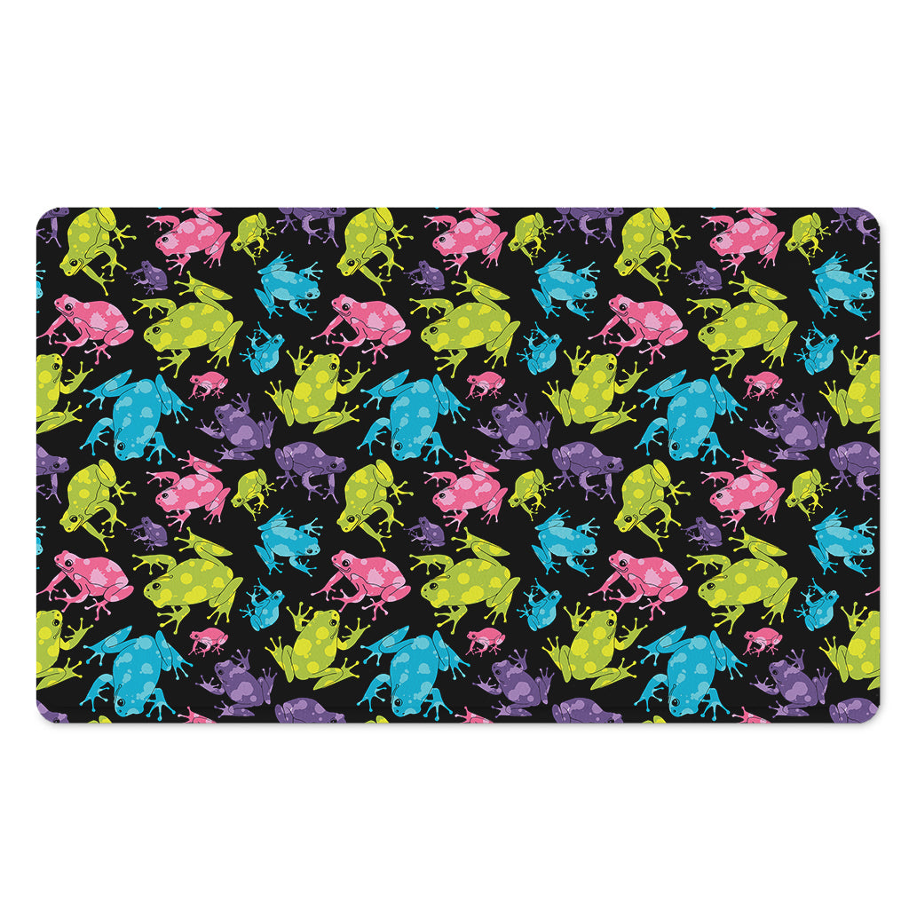 Colorful Frog Pattern Print Polyester Doormat
