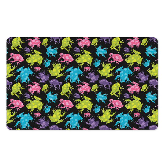 Colorful Frog Pattern Print Polyester Doormat