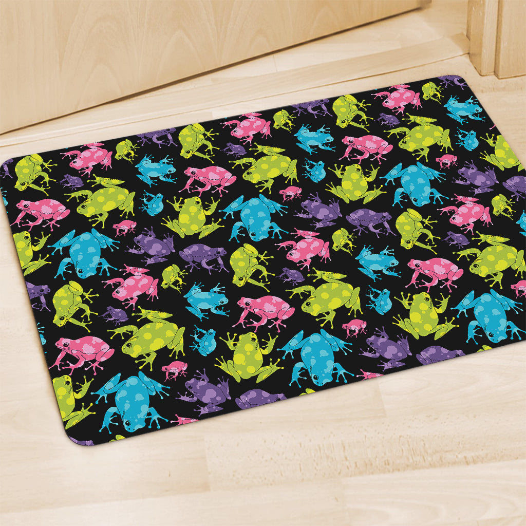 Colorful Frog Pattern Print Polyester Doormat