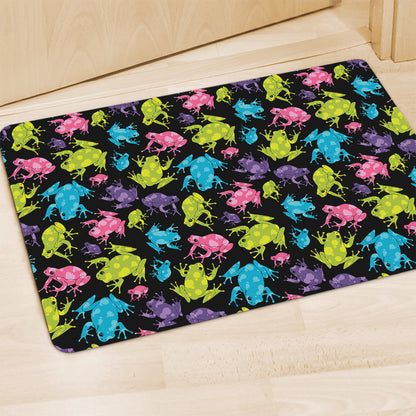 Colorful Frog Pattern Print Polyester Doormat