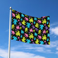 Colorful Frog Pattern Print Polyester Flag