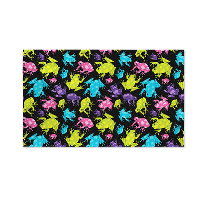 Colorful Frog Pattern Print Polyester Flag